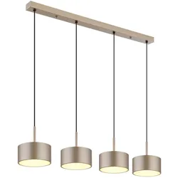 Pendelleuchte Hängeleuchte Deckenleuchte Metall LED champagnerfarben H 150 cm
