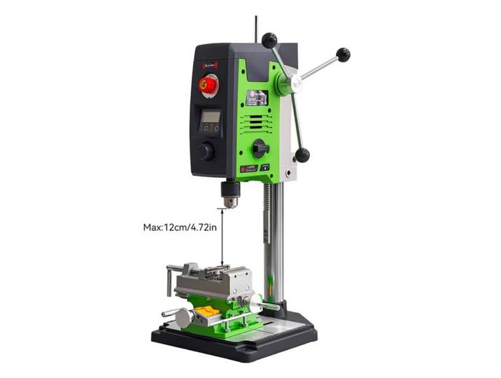Allsome BG-518801 + BG-6368 Perceuse de table 6 vitesses 800 W avec ensemble combiné d'étau coulissant transversal de 3 pouces