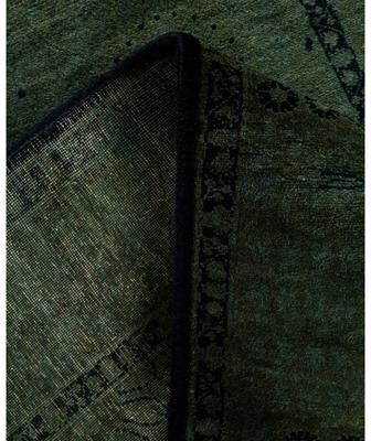 Solo Rugs "Overdyed Hand-Knotted Wool Modern-Contemporary Green Runner 2' 6"" x 12' 4"""
