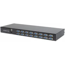 Digitus KVM module 16-Port für modularisierte KVM-Konsole, KVM Switch, Schwarz
