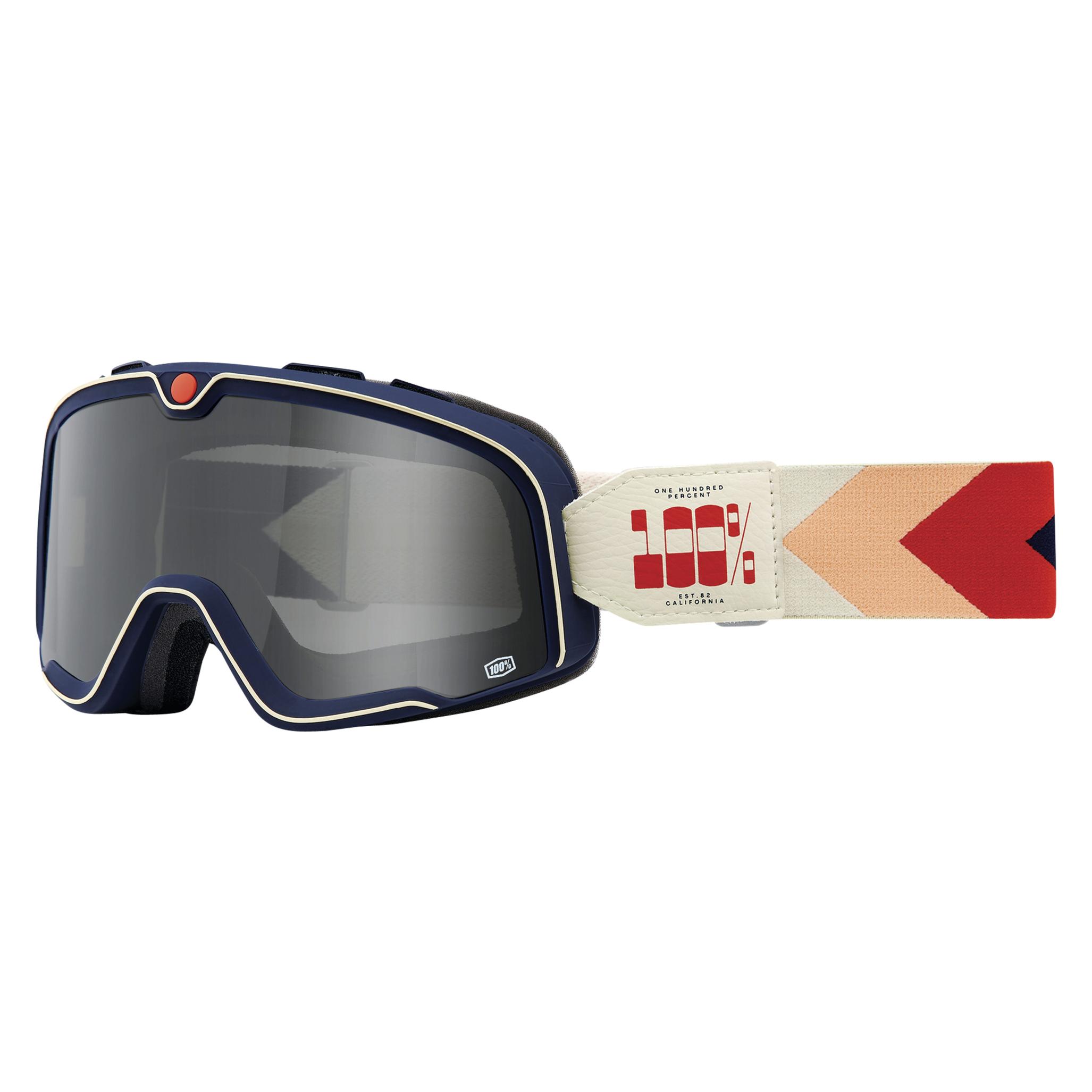 100% Barstow Goggle Teluride - Smoke Lens (Dunkelblau, Smoke) (50000-00007)