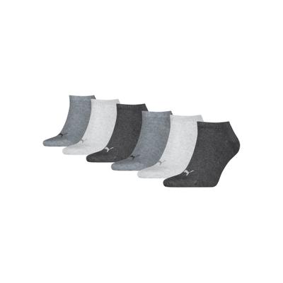 Sneakersocken PUMA "PUMA UNISEX SNEAKER PLAIN 6P ECOM", Herren, Gr. 35-38, Sockengröße, grau, Baumwollmischung, bedruckt, unifarben, elastisch, Socken Sneakersocken, mit modischen PUMA-Branding