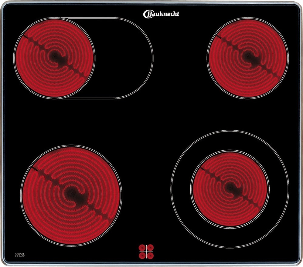 Bauknecht CHR 3462 IN, Schwarz, Integriert, 60 cm, Keramik, Glaskeramik, 4 Zone(n)