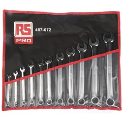 RS PRO, Schraubenschlüssel, Gabelringschlüssel Satz zöllig 11-teilig (1 7/8")