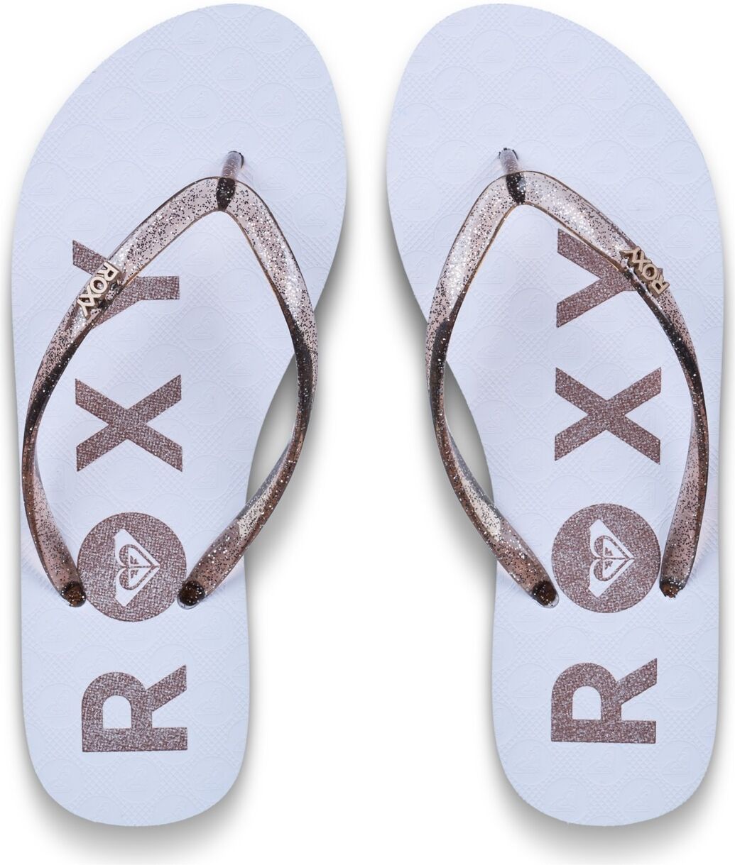 Sandale ROXY "Viva Sparkle", Damen, Gr. 6(36), rosa (coconut milk), Obermaterial: 98% Synthetikmaterial, 2% Metall / Futter: 100% Synthetikmaterial / Aussensohle: 100% Moosgummi., Schuhe Sandale coconut milk 6(36)