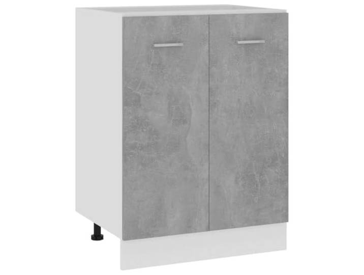 vidaXL Unterschrank Lyon Betongrau 60x46x81,5 cm Holzwerkstoff,Küchenschrank, Gastronomieschrank, Gastro Möbel, Küchenmöbel, Aufbewahrungsschrank