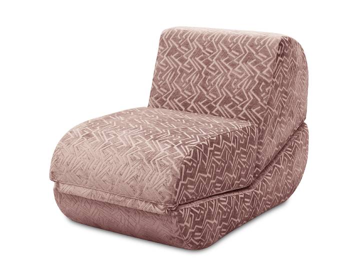 Sessel MELBU Pink Strukturstoff Senia 67 x 70 x 102cm