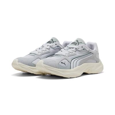 Sneaker PUMA "INSPHERE MUSE", Damen, Gr. 42,5, feather gray, puma weiß, cool light gray, Textil, Schuhe Sneaker, sportlicher Stil, mit leicht profilierter Gummi-Laufsohle