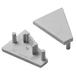 Brumberg 53073260 Endkappen-Set zu LED-Anbau-Eckprofil 53702260, silber
