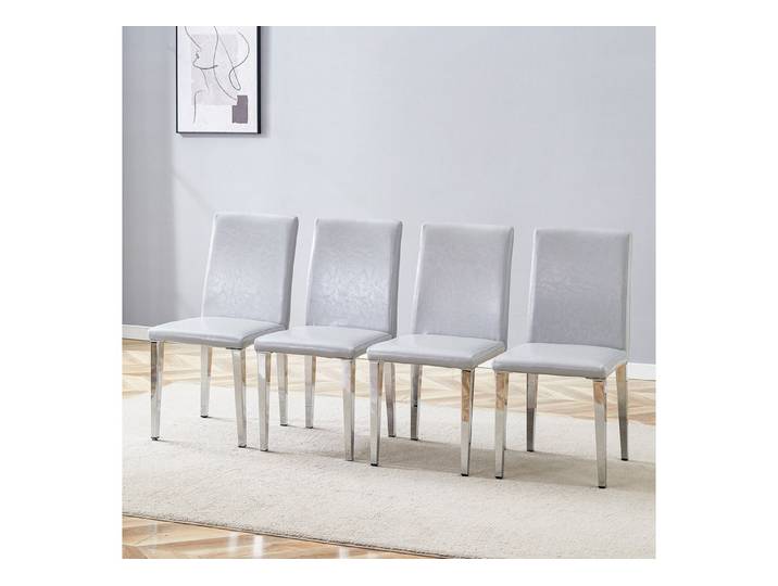 MODFU Esszimmerstuhl Polsterstuhl (Set aus 4) (Metallbeine, für Moderne Esszimmer und Wohnzimmer, 4 St), Küchenstuhl