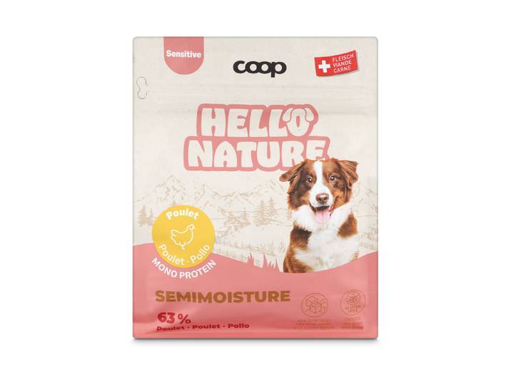 Hello Nature Dog Huhn trocken semimoisture
