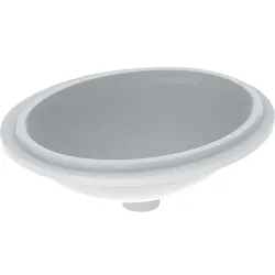 Geberit VariForm Unterbauwaschtisch, oval d:49,5x42cm, o. Hl, o. Ül., gl, weiß