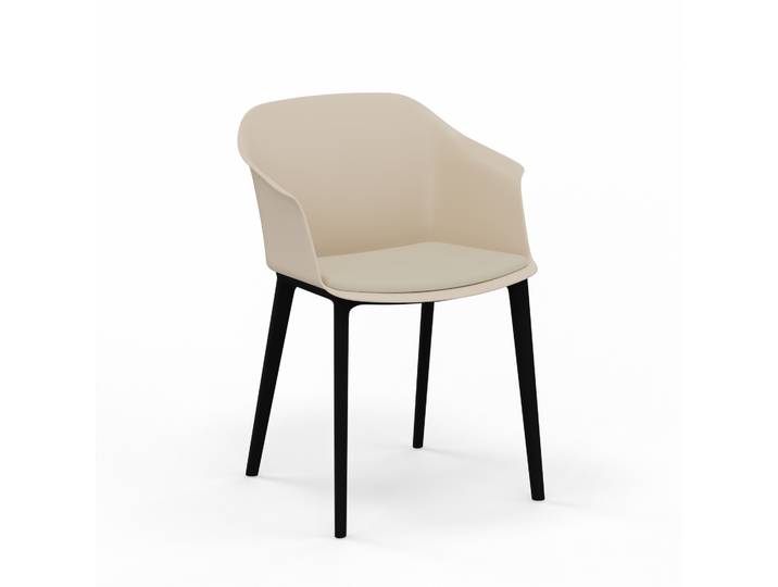 Bistrostühle Nowy Styl Inta Frame mit Sitzkissen Beige, Neu - Perfekt für komfortables Sitzen