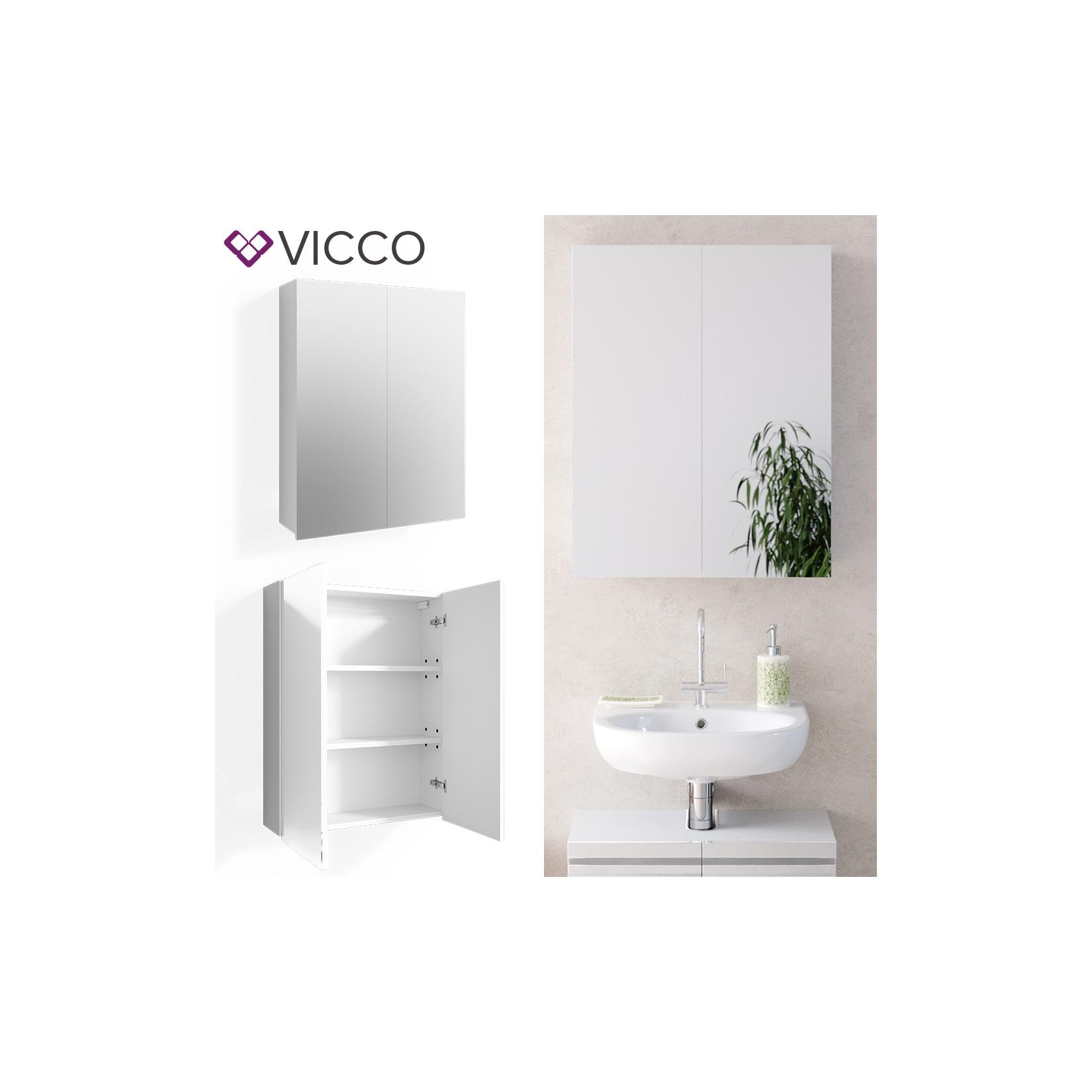 VICCO Spiegelschrank FREDDY Weiß Spiegel Badspiegel Wandspiegel Badezimmer