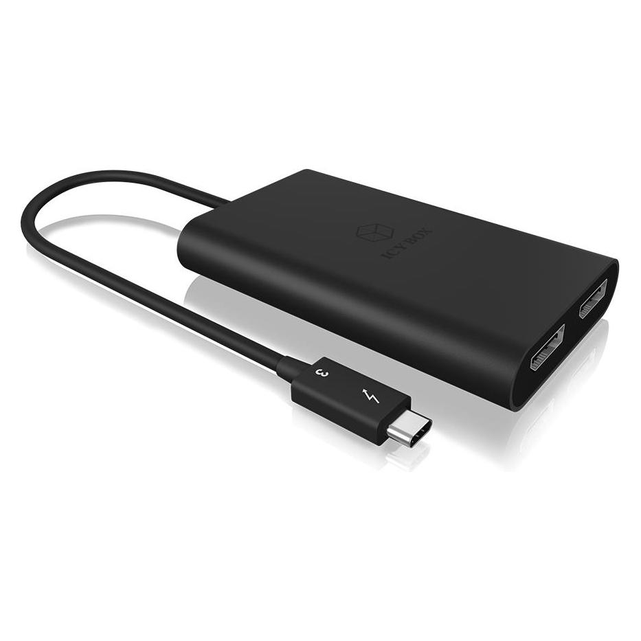 Icy Box IB-SPL1025-TB TB zu Dual DP Split (DisplayPort) (IB-SPL1025-TB3)