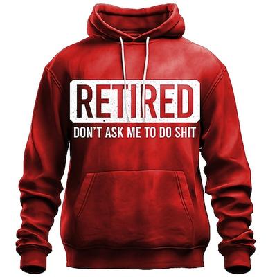 Herren Hoodie Rente Frag mich nicht Dinge zu tun Lustiger Arbeits Humor Grafik Pullover Sweatshirt