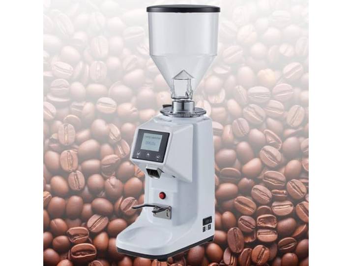 Kaffeemühle mit 19 präzisen Einstellungen und 60-mm-Flachmahlwerk 19 präzise Einstellungen, professionelles 60-mm-Scheibenmahlwerk, zwei Bohnenbehälter (250g/750g), intelligenter Touch-Timer
