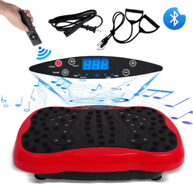 Inspire Essentials Full Body Vibration Plate Exercise Machine With Resistance Bands And Remote red
