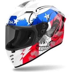 Airoh Connor Integralhelm Nation weiß blau rot Gr. M 57/58