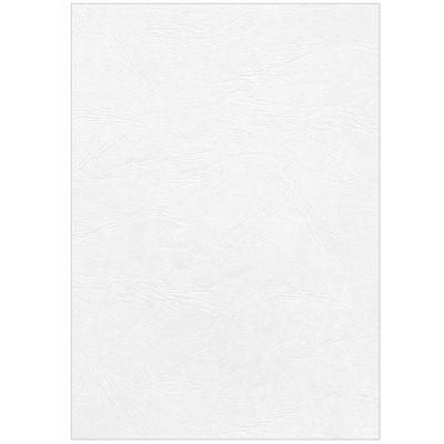 Fellowes Deckblatt, Format A4, für Bindemaschinen, aus Papier in Lederoptik, weiss, 100 Stück