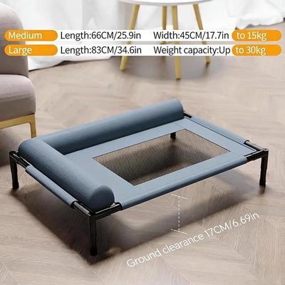Uplift Essentials Orthopedic Raised Mesh Pet Daybed blue 26 In X 18 In X 7 In