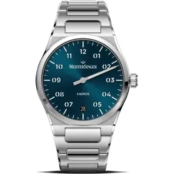 Meistersinger Klassik Plus Kaenos KS939 - blau,petrol,silber - 40mm
