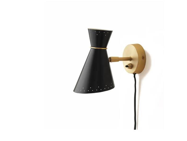 Warm Nordic Bloom Wandleuchte Black noir