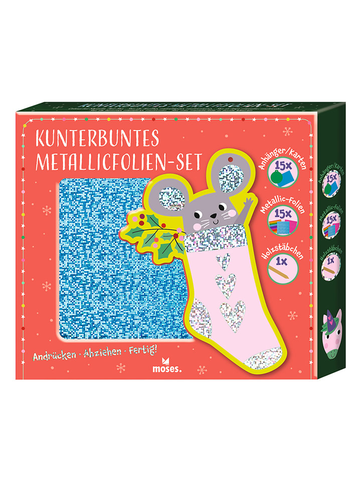 moses. Bastelset "Kunterbunte Metallicfolien" - ab 3 Jahren - onesize