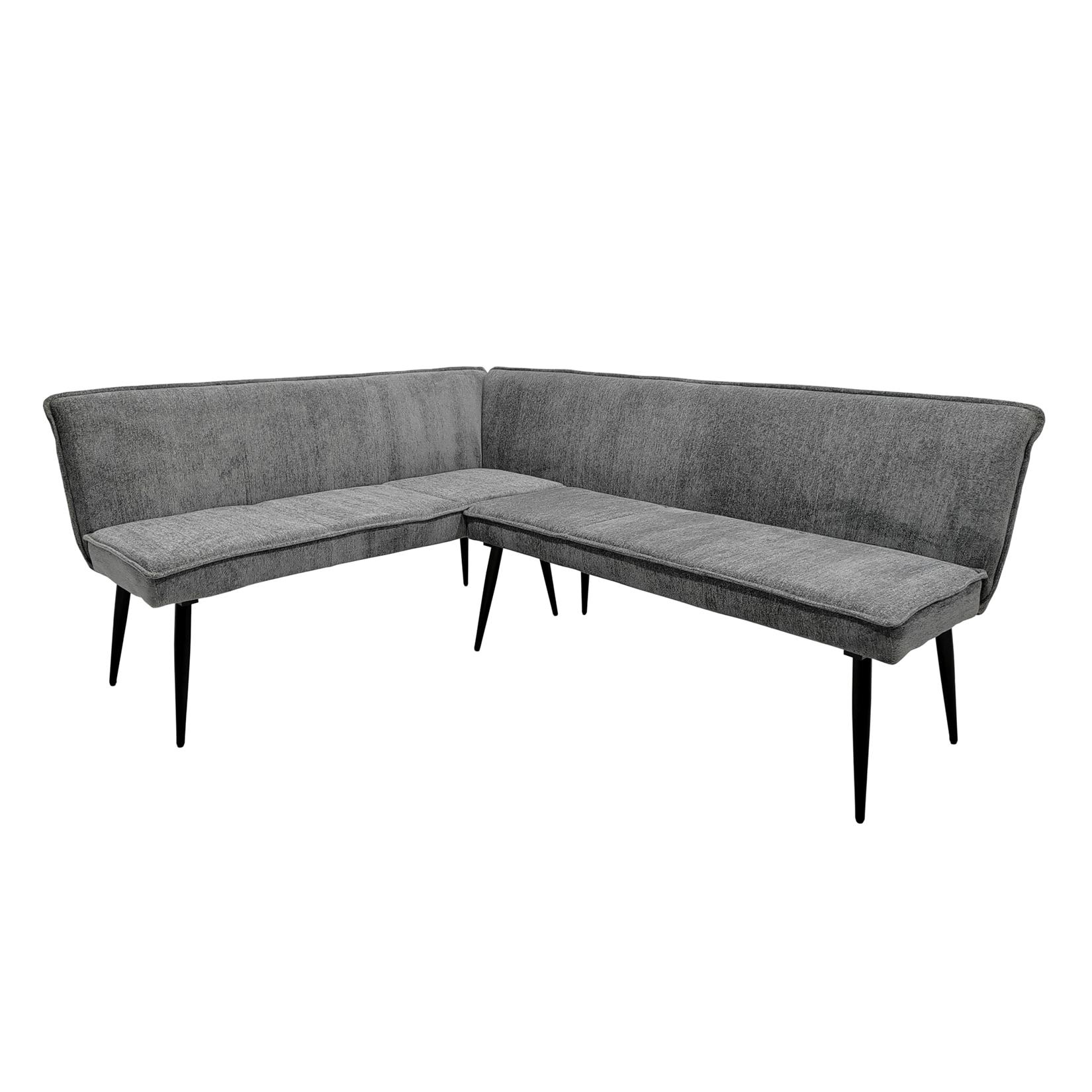 HTI-Living Eckbank 154 x 195 cm Mesilla Blaugrau kurzer Schenkel links