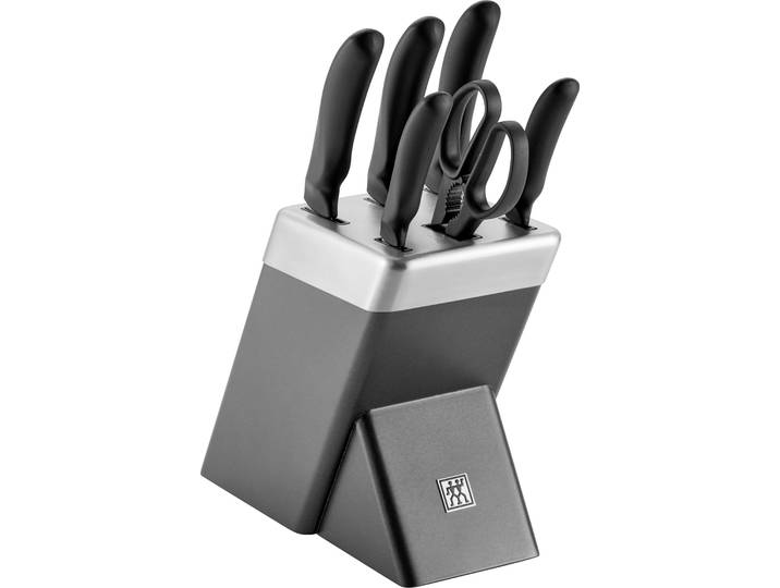 Messerblock ZWILLING STYLE , grau, L:24,7cm, Messerblöcke, Messerblock, selbstschärfend, KiS Technologie, Eisgehärtete FRIODUR Klingen