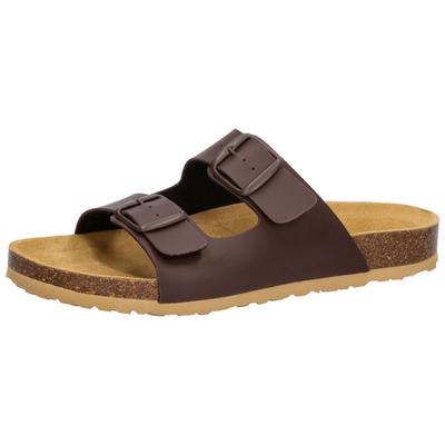 Pantolette LICO "Pantolette Bioline Man", Herren, Gr. 42, braun, Synthetik, Schuhe Pantolette
