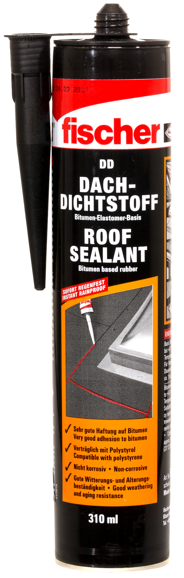 fischer Deutschland Vertriebs GmbH fischer Dach-Dichtstoff DD schwarz 310 ml 053127