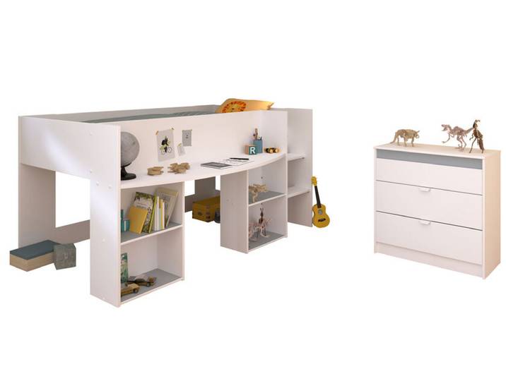 Parisot Kinderzimmer Pirouette16 weiß / grau / rosa