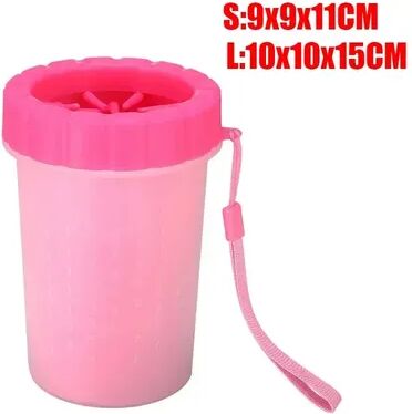 Friendly Fresh Finds Soft Silicone Dog Paw Washer Cleaner Cup Pet Foot Cleaning Brush For Dogs And Cats red s