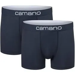 CAMANO Boxershorts Unterhosen Herren elastischer Gummibund ohne Einschneiden Baumwolle Stretch hautfreundlich Atmungsaktiv, Größe L in Blau Blau