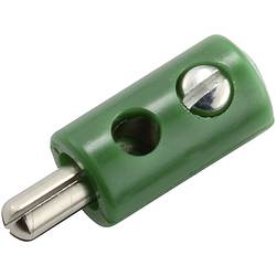 Kahlert Licht Miniatur-Bananenstecker Stecker, gerade Stift-Ø: 2.6 mm Grün 1 St. Piece