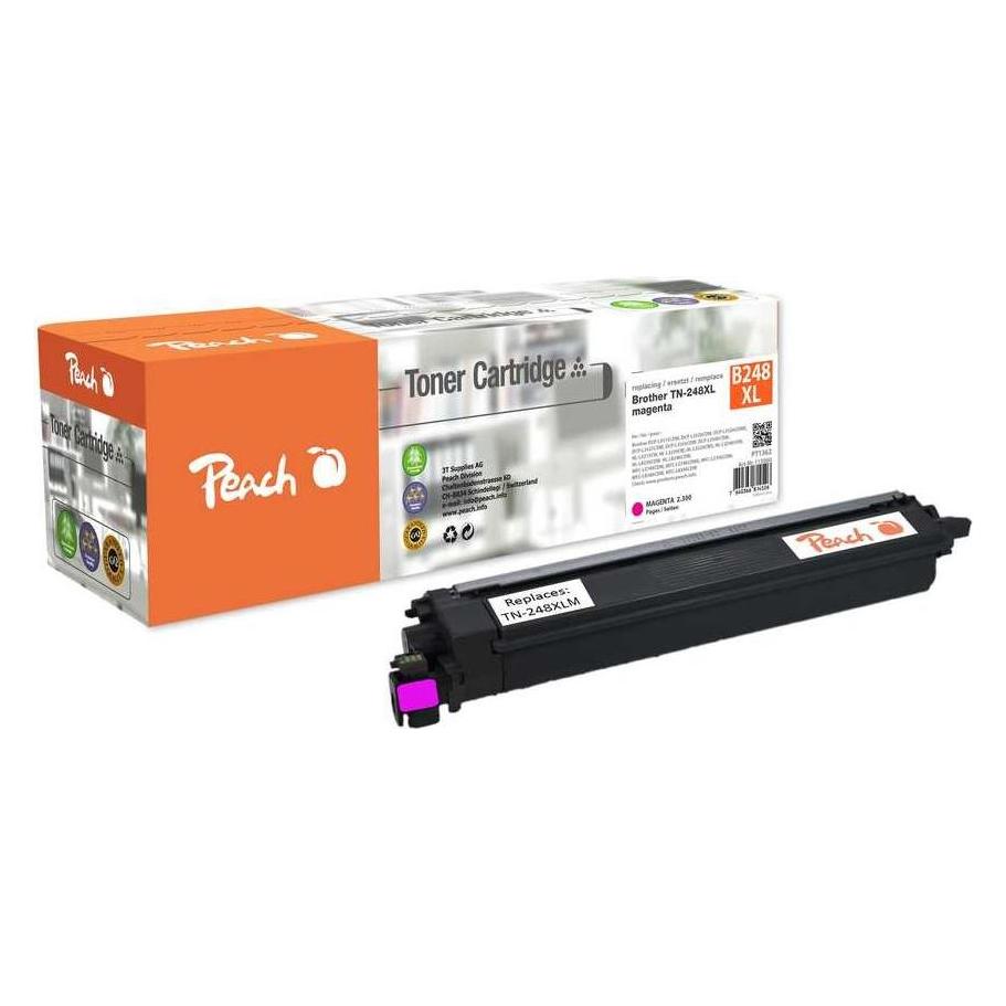 Peach Tonermodul magenta, kompatibel zu Brother TN-248XLM (PT1362)