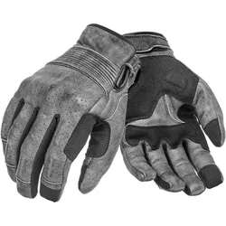 Pando Moto Onyx Black perforierte Motorrad Handschuhe