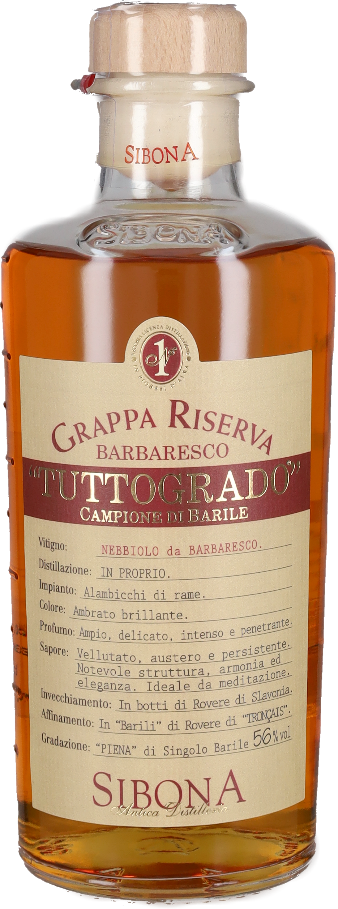 Sibona Grappa di Barbaresco Riserva 'Tuttogrado' 50cl