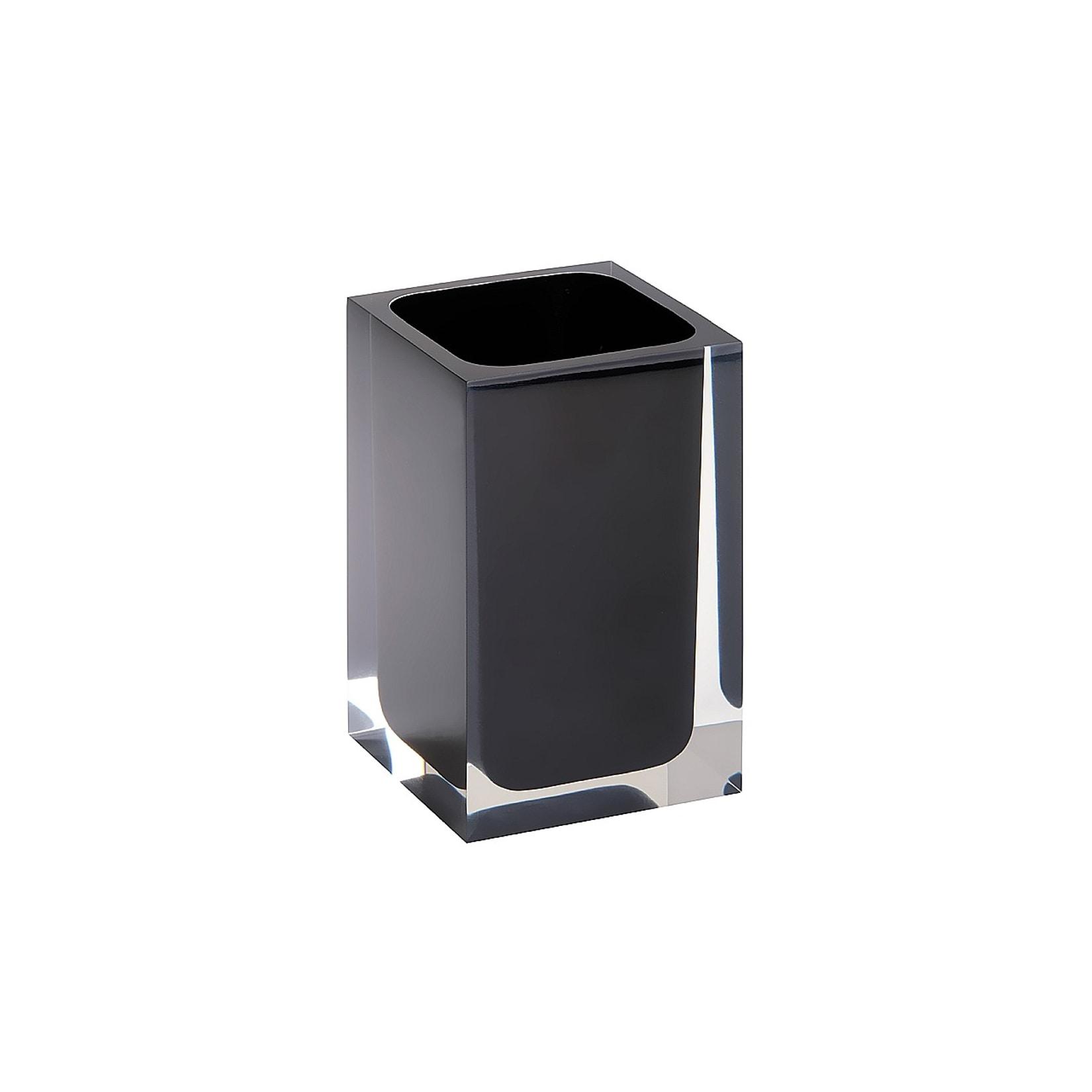 Brillantbad BISTA Glashalter Polyresin Schwarz 72x110x72 mm für Bad & Küche >> Freistehend anwendbar