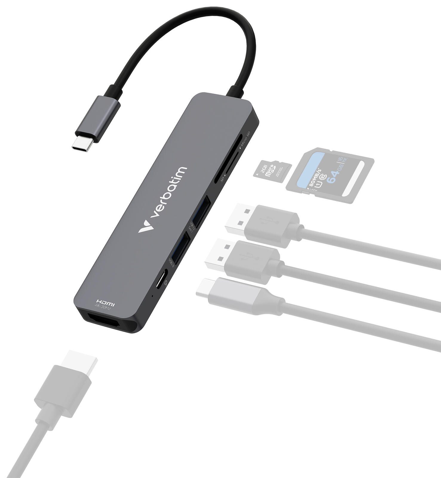 verbatim Multiport-Adapter Essentials 32156