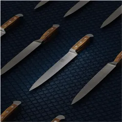 Güde Solingen Alpha Schinkenmesser 26 cm Olive, Küchenmesser, Braun