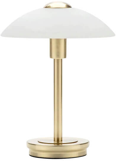 BHS Archie Satin Brass and Alabaster Touch Lamp