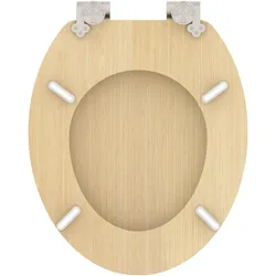 Schütte, WC Deckel, WC Sitz Holz MDF WC-Sitz NATURAL WOOD Absenkautomatik 80197-A Holzoptik