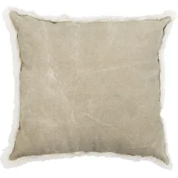 byRoom Kissenbezug stonewashed 45 x 45cm, 45 x 45cm, kaki
