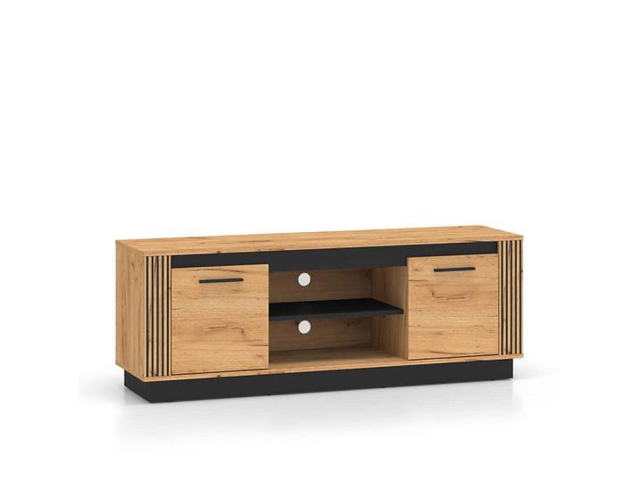 Petits-meubles Tv-Möbel Solal Holz, Braun, 150x55x40 cm, Wohnzimmer, TV Möbel, TV-Ständer