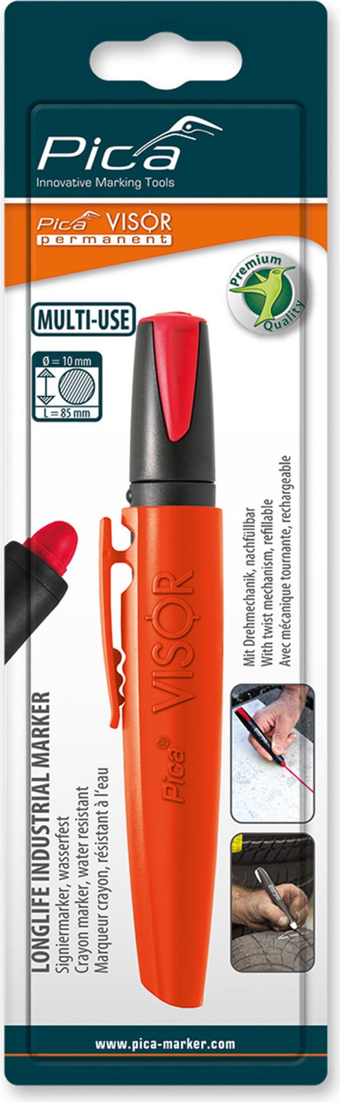 Pica VISOR permanente marker rood