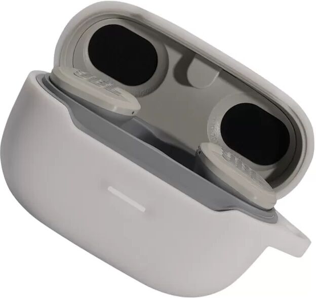 INF Étui de protection pour écouteurs Bluetooth avec mousqueton Blanc