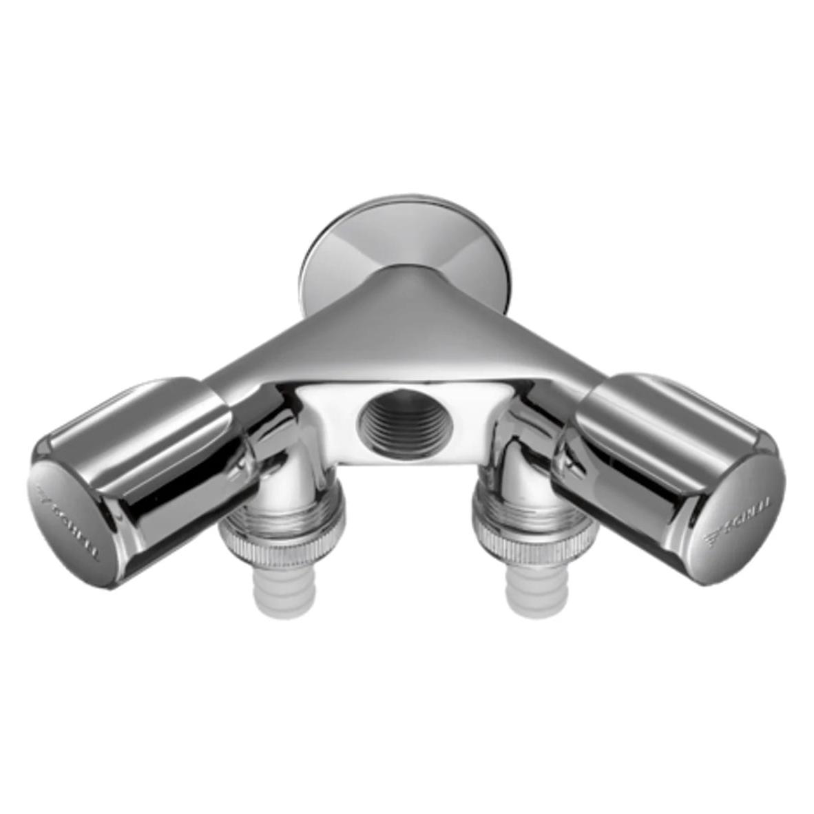 Schell NA-Doppelventil COMFORT chrom, 2x Schlauchanschlüsse 1/2Zoll IG (033680699)