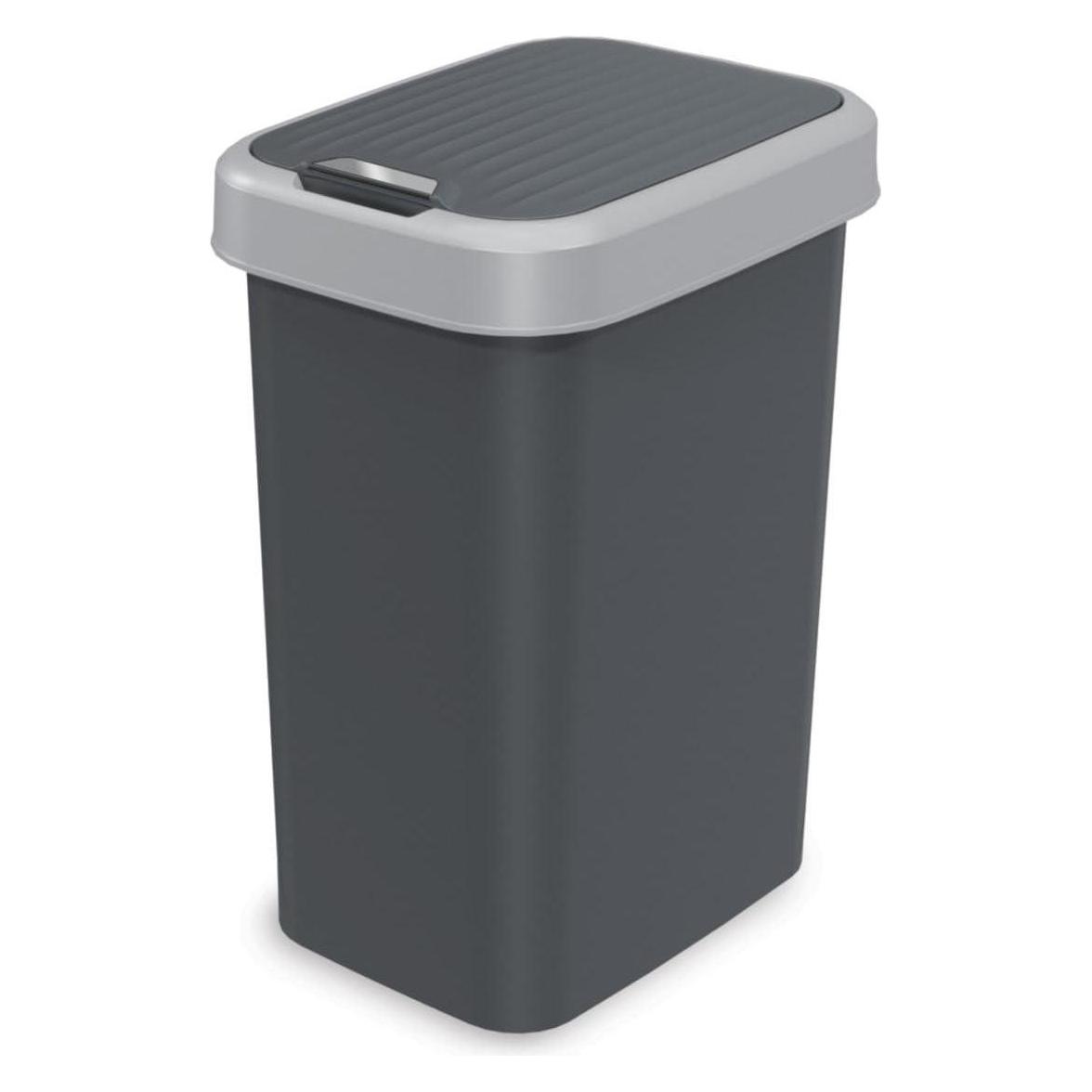 Kerbl Orion Kunststoff-Mülleimer - 25 l - Grau - 33 x 25,5 x 45,5 cm (25 l) (65526805)